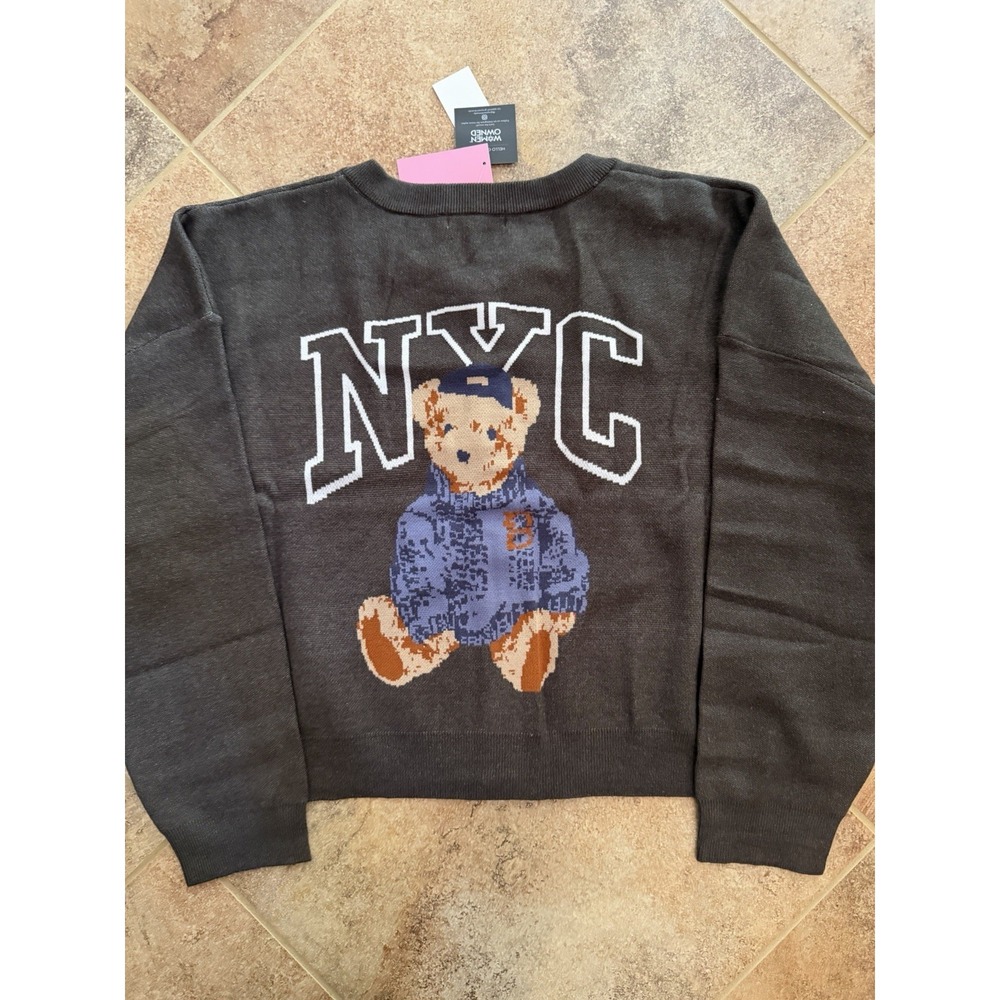 Women's Grayson Threads Gray NYC 88 Teddy Bear Cardigan Button-Down Size 3X NWT